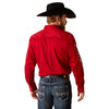 Camisa Ariat Team Logo Twill Cranberry Corte Fitted