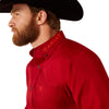 Camisa Ariat Team Logo Twill Cranberry Corte Fitted