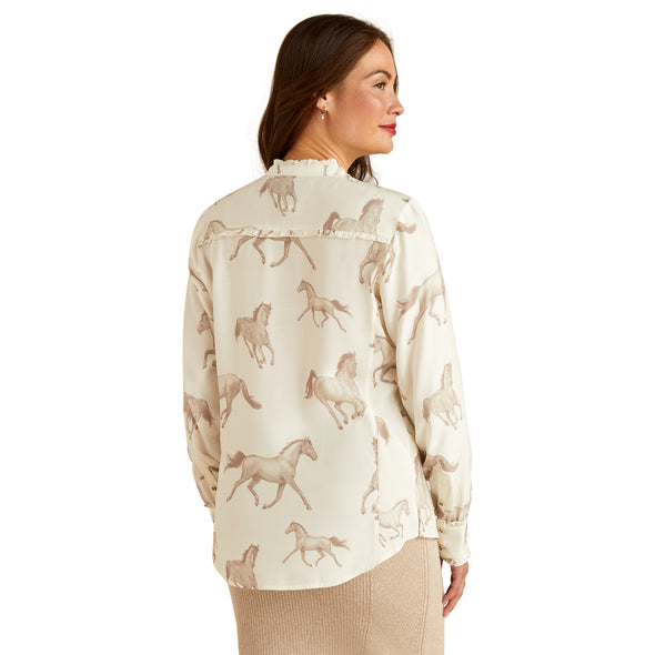 Camisa Ariat Clarion Caballo Sepia