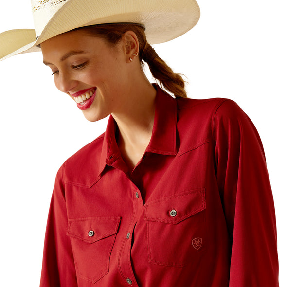 Camisa Ariat VentTEK Stretch Sun-Dried Tomato