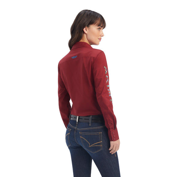 Camisa Ariat Team Kirby Stretch Rouge Red