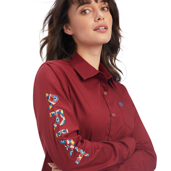 Camisa Ariat Team Kirby Stretch Rouge Red